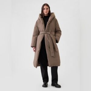 Gap Big Puff Coat NWT Plymouth Rock Brown Puffer Duvet Long